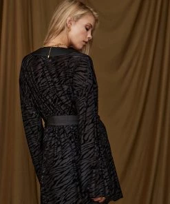 ACOA Zayne Black Velvet Zebra Kimono 23 ACOA Zayne Black Velvet Zebra Kimono