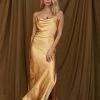 Audrey 3 + 1 Ventura Gold Maxi Slip Dress
