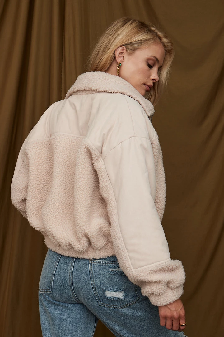 HYFVE CLOTHING Mt. Kisco Beige Sherpa Jacket 6 HYFVE CLOTHING Mt. Kisco Beige Sherpa Jacket