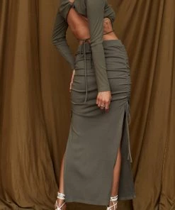 ILLA ILLA Kelli Olive Maxi Skirt