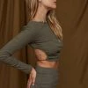 ILLA ILLA Kelli Olive Crop Top