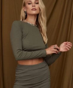 ILLA ILLA Kelli Olive Crop Top