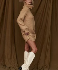 Modern Bridge International Co,Ltd. FLAT/RM B 3/F WING CHEONG COMM BLDG 19-25 JERVOIS STREET SHEUNG WAN HKWINK Beau Camel Sweater Dress CLOTHING