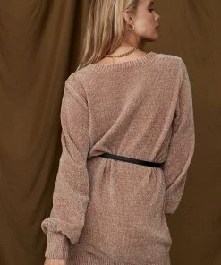 HYFVE CLOTHING Carlin Brown Sweater Dress