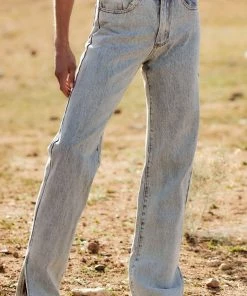 BEIGE BOTANY Bay Area Split Denim Jeans CLOTHING