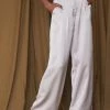 ACOA Jaxon Champagne Satin Wide Leg Trousers 1 ACOA Jaxon Champagne Satin Wide Leg Trousers