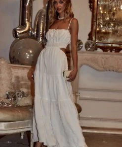 ACOA Paola White Boho Maxi Dress CLOTHING 19 ACOA Paola White Boho Maxi Dress CLOTHING