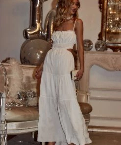 ACOA Paola White Boho Maxi Dress CLOTHING 22 ACOA Paola White Boho Maxi Dress CLOTHING