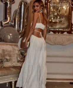 ACOA Paola White Boho Maxi Dress CLOTHING 24 ACOA Paola White Boho Maxi Dress CLOTHING