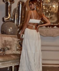 ACOA Paola White Boho Maxi Dress CLOTHING 28 ACOA Paola White Boho Maxi Dress CLOTHING