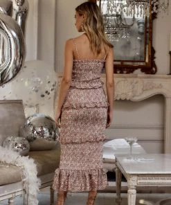 Sweet Lemon CLOTHING Pixie Pink Floral Maxi Dress