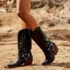 Charming Shoes New Arrivals Ryder Black Croc Cowboy Boot