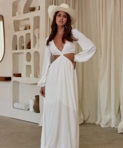 EDIT BY NINE CLOTHING Reina White Cutout Maxi Dress 17 EDIT BY NINE CLOTHING Reina White Cutout Maxi Dress
