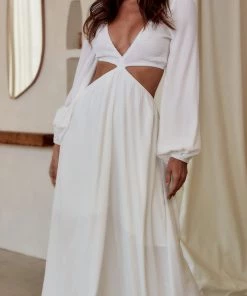 EDIT BY NINE CLOTHING Reina White Cutout Maxi Dress 14 EDIT BY NINE CLOTHING Reina White Cutout Maxi Dress
