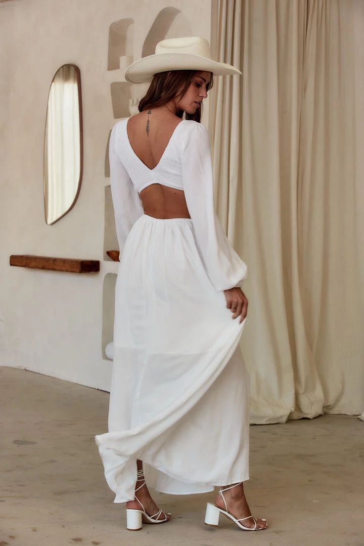 EDIT BY NINE CLOTHING Reina White Cutout Maxi Dress 11 EDIT BY NINE CLOTHING Reina White Cutout Maxi Dress