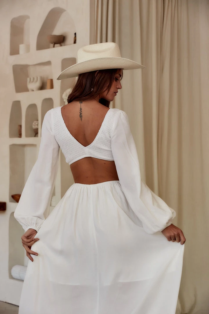 EDIT BY NINE CLOTHING Reina White Cutout Maxi Dress 4 EDIT BY NINE CLOTHING Reina White Cutout Maxi Dress