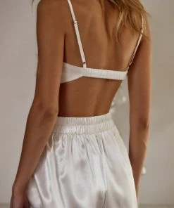 ACOA Serenity White Satin Bralette