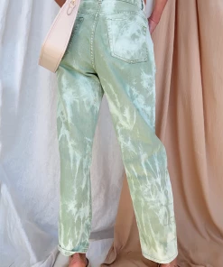 Modern Bridge International Co,Ltd. FLAT/RM B 3/F WING CHEONG COMM BLDG 19-25 JERVOIS STREET SHEUNG WAN HKWINK Spring To Come Green Tie Dye Pants CLOTHING