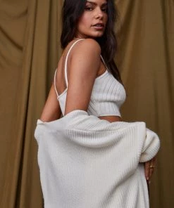 ACOA CLOTHING Tori Ivory Knit Cardigan
