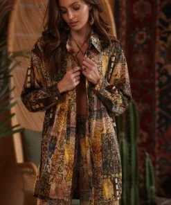 ACOA Unstoppable Mosaic Satin Dress