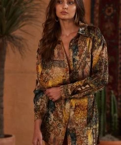 ACOA Unstoppable Mosaic Satin Dress