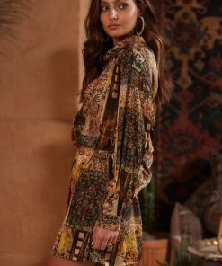 ACOA Unstoppable Mosaic Satin Dress