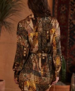 ACOA Unstoppable Mosaic Satin Dress