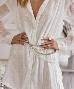 ACOA Unstoppable White Sequin Mini Dress 17 ACOA Unstoppable White Sequin Mini Dress