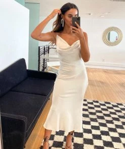 BEIGE BOTANY CLOTHING San Marino Ivory Midi Dress