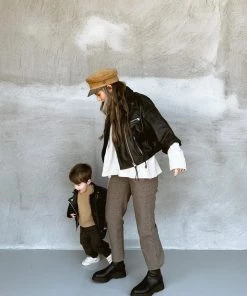 LE LIS Bishop Black Plaid Trousers CLOTHING