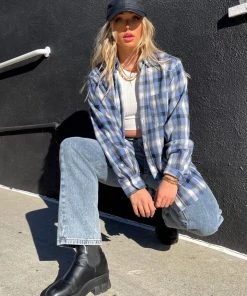 Emory Park CLOTHING Great Falls Blue Plaid Flannel