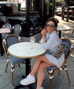 CRESCENT Lanna Pinstripe Mini Dress CLOTHING