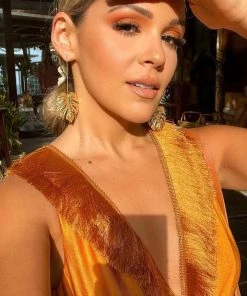 LUXXEL Helena Poppy Maxi Dress