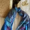 KARMA HIGHWAY Penelope Blue Floral Silk Scarf 2 KARMA HIGHWAY Penelope Blue Floral Silk Scarf