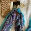 KARMA HIGHWAY New Arrivals Penelope Blue And Purple Silk Scarf