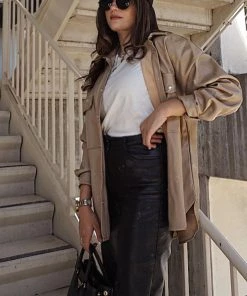 ACOA Owen Nude Vegan Leather Shirt Jacket 12 ACOA Owen Nude Vegan Leather Shirt Jacket