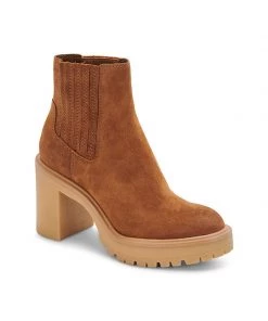 Dolce Vita Caster H20 Camel Suede Bootie New Arrivals