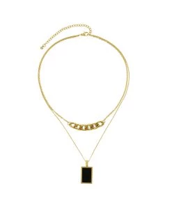 ALUMAUSA Demi Gold Double Layered Necklace New Arrivals