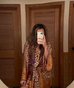 Dress Forum CLOTHING Gold Standard Multicolored Kimono Dress