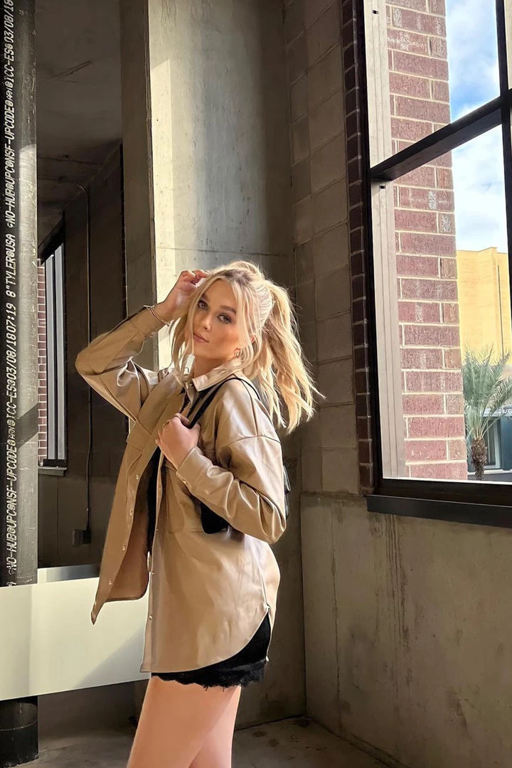 ACOA Owen Nude Vegan Leather Shirt Jacket 6 ACOA Owen Nude Vegan Leather Shirt Jacket