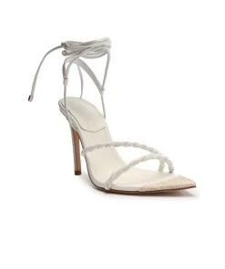 SCHUTZ Jhessy White Lace-Up Heel New Arrivals