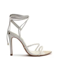 SCHUTZ Jhessy White Lace-Up Heel New Arrivals