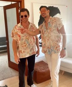 ACOA Vaughn Rust Marble Camp Shirt 21 ACOA Vaughn Rust Marble Camp Shirt