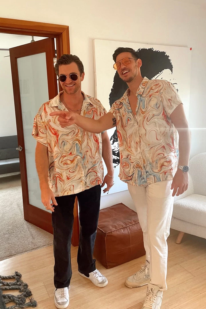 ACOA Vaughn Rust Marble Camp Shirt 10 ACOA Vaughn Rust Marble Camp Shirt