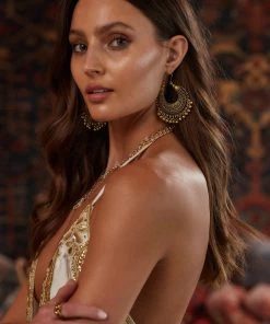 IGOU New Arrivals Jamila Gold Statement Earrings