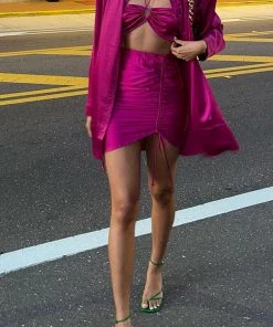 ACOA CLOTHING St. Barths Fuchsia Mini Skirt