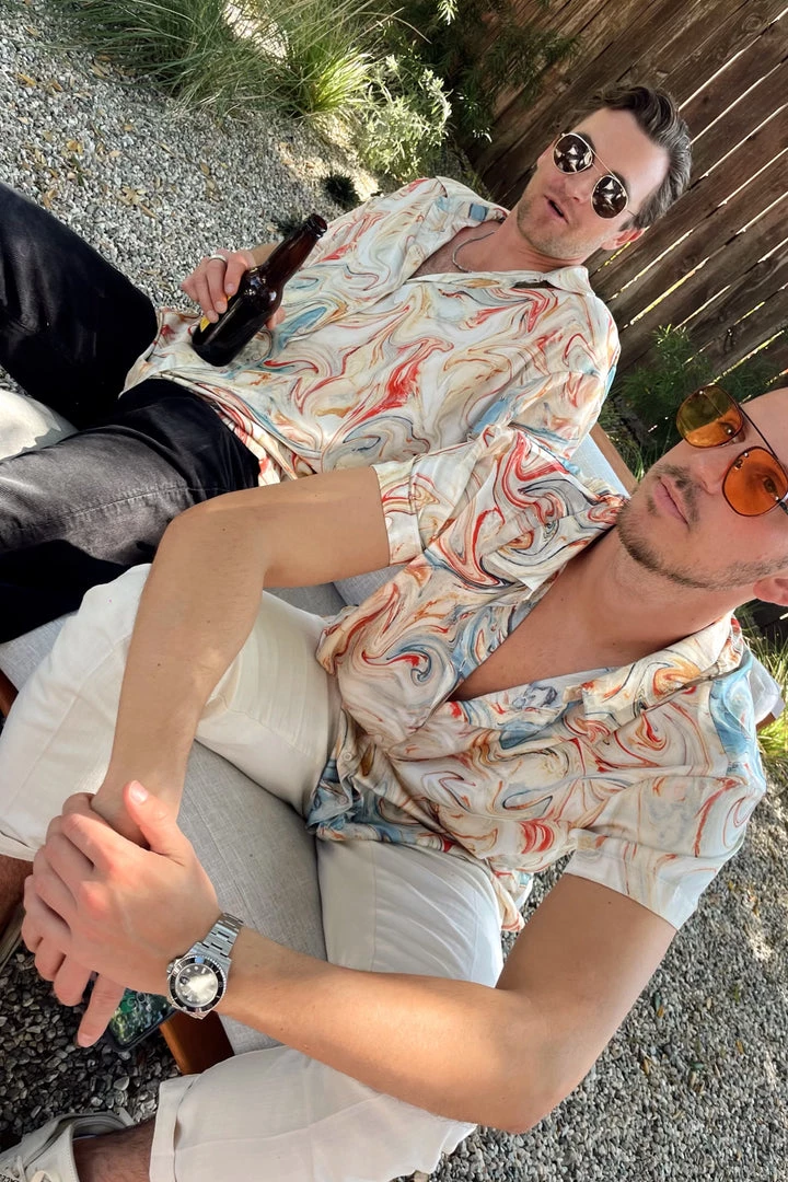 ACOA Vaughn Rust Marble Camp Shirt 13 ACOA Vaughn Rust Marble Camp Shirt