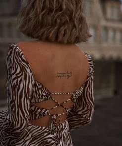 BEIGE BOTANY CLOTHING Kenya Brown Zebra Mini Dress