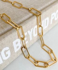 Lunika Designs Emilee Gold Paperclip Necklace New Arrivals