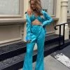ACOA St. Barths Aqua Jacquard Pants CLOTHING